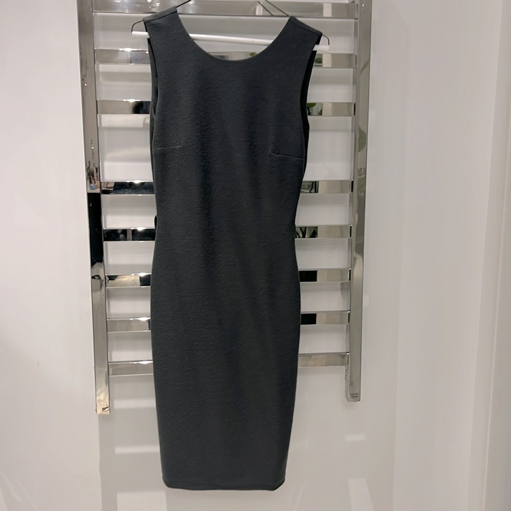 Gucci grey sleeveless fitted dress